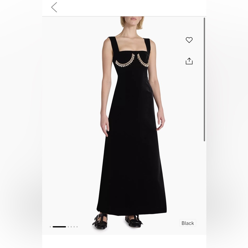 Giambattista Valli's black embellished gown Size 0
